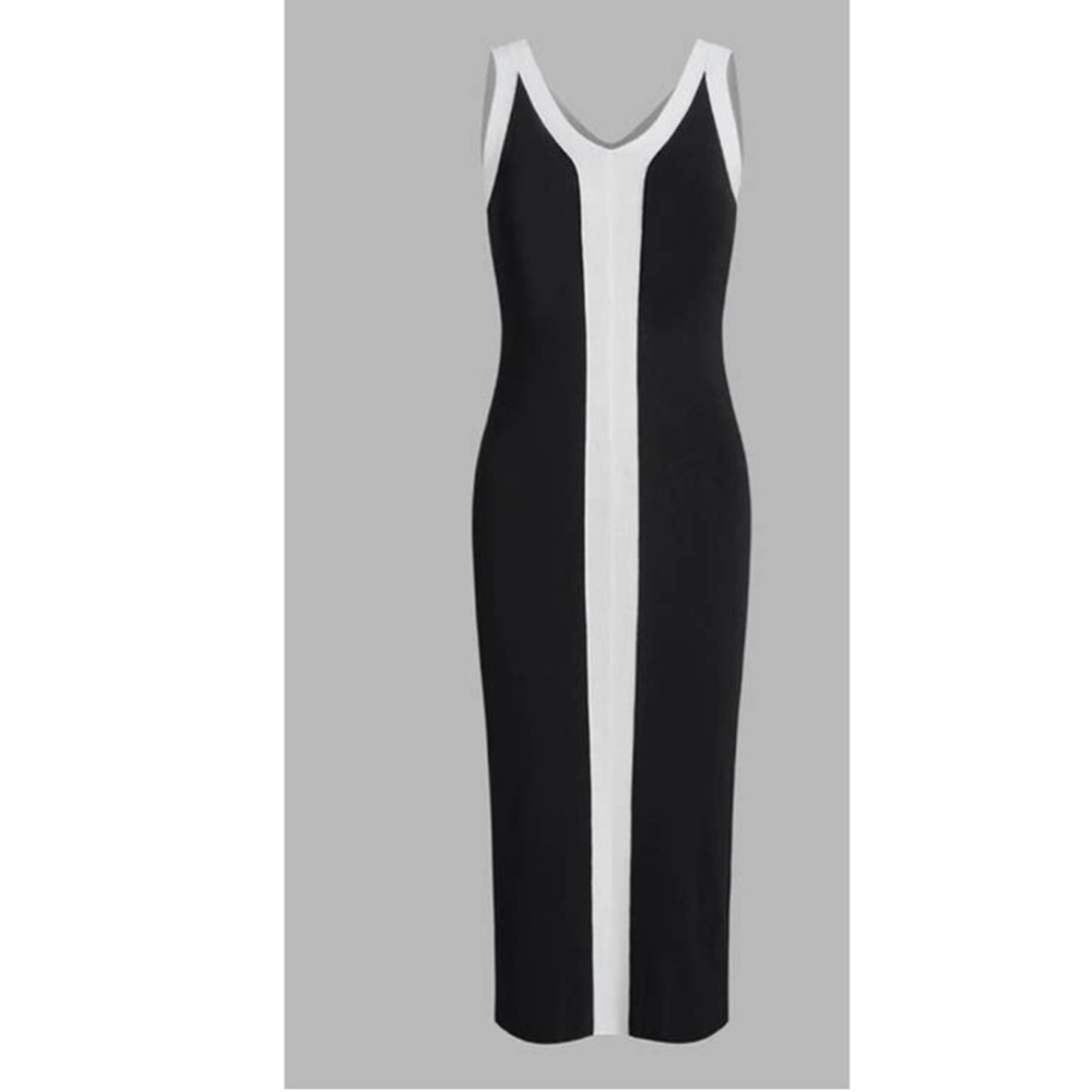Commense Elegant Black and White Sleeveless Dress SzM NWT HOST PICK!🎉🎊 - Picture 3 of 7